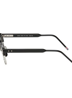 1h可退 潮奢 Thom Browne 汤姆 布朗 男士 黑色 Oval 太阳镜 UES9