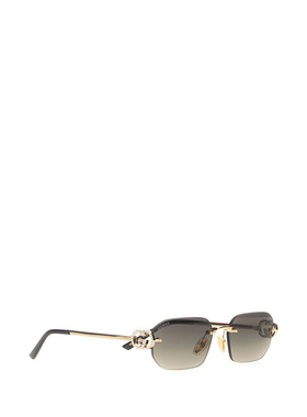 GUCCI 女士太阳镜 A000Q4I33318013 AW2026 金色 Platinum metal