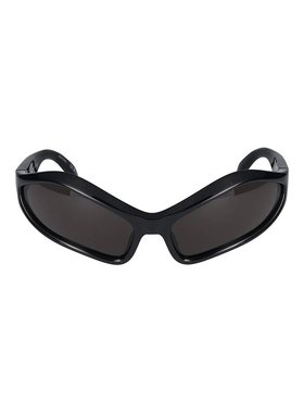 BALENCIAGA 男士太阳镜 BB0314S001 AW2024 黑色 几何镜框太阳镜