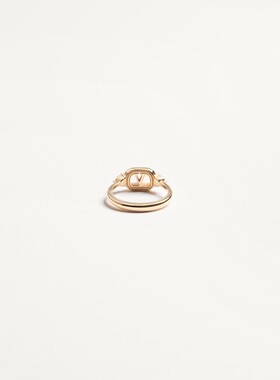 VALENTINO 女士戒指 WJ0BI2YCW9MN SS2025 水晶 椭圆形金色戒指