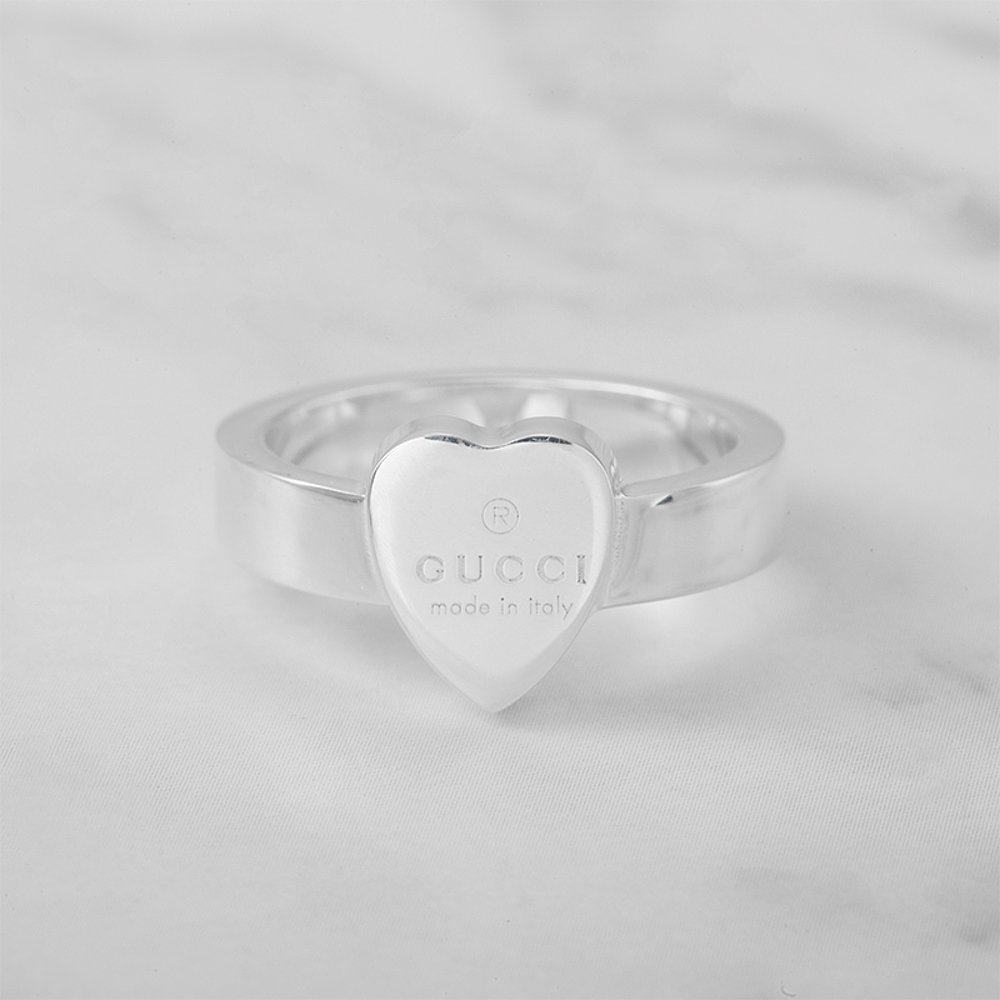 香港直邮gucci纯银心形戒指 天猫国际香港直购戒指/指环