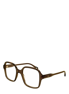 CHLOÉ 女士太阳镜 CH0126O006 SS2025 棕色 徽标平光镜