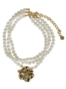 SELF-PORTRAIT 女士项链 RS26614NGOLD SS2026 白色吊坠