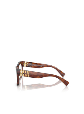 MIU MIU 女士眼镜 MU04UV11Q1O1 CO 棕色 徽标平光镜