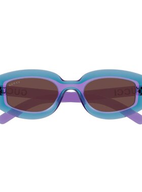 1h可退 潮奢 Gucci 古驰 女士 蓝色 & 紫色 Geometric Frame 太阳