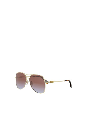 FENDI 女士眼镜 FE40200U30T CO 棕色 飞行员框太阳镜