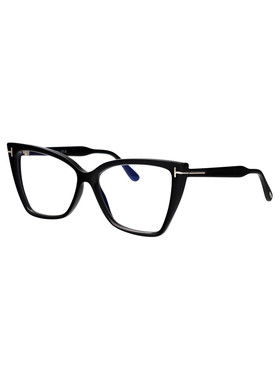 TOM FORD 女士眼镜 FT5844B001 SS2026 黑色 徽标平光镜