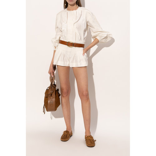 1h可退 ISABEL MARANT 女士芭蕾乐福鞋 MC0019FCC2A05SCOGNAC女鞋 - 图2