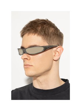 BALENCIAGA 男士眼镜 812599T00071498 CO 灰色 刀锋方框太阳镜