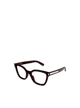 SAINT LAURENT 女士眼镜 SL748002 AW2024 黑色 徽标平光镜