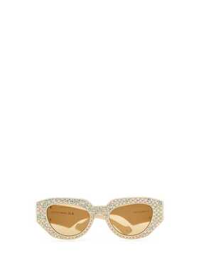 GUCCI 女士眼镜 755250J07419223 AW2023 古驰徽标 白色太阳镜