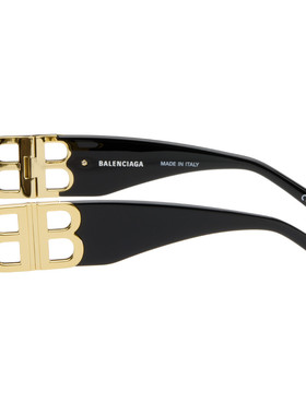Balenciaga 巴黎世家 男士 黑色 Dynasty Rectangle 太阳镜 BB009