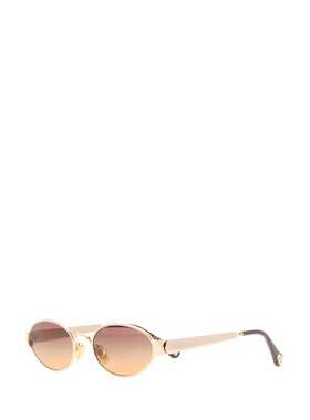 Chloe 蔻依 女士 HOLLY 金色金属太阳眼镜 CH0355S00254BROWN