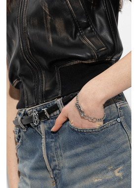 DIESEL 男士手链手镯 DX162704000 CO 银色 Bracelet with shimme