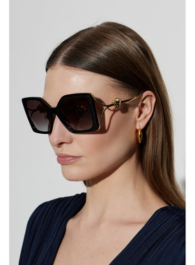 VERSACE 女士太阳镜 0VE4502U0GB187 SS2026 黑色 Sunglasses