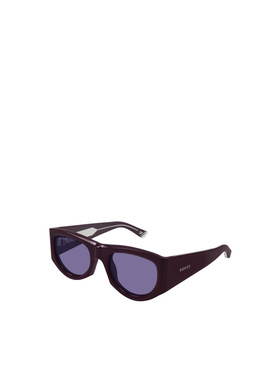 GUCCI 女士太阳镜 GG1917S010 SS2025 紫色 全框太阳镜古驰眼镜