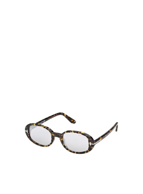 1h可退 TOM FORD 女士眼镜 FT136455C SS2026 白色 几何太阳镜