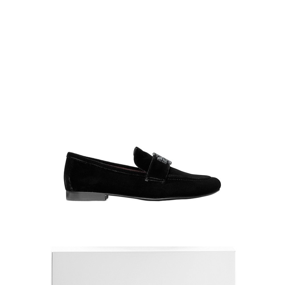 1h可退 TORY BURCH 女士芭蕾乐福鞋 161628006 AW2024 黑色 ELEAN - 图3