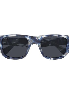 GUCCI 男士太阳镜 GG2009S002 SS2026 蓝色 几何框太阳镜古驰