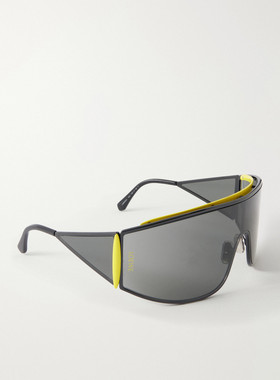 LOEWE 罗意威 女士 Speed 防护罩面具金属太阳眼镜 LW40202U02A