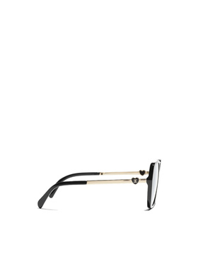CHANEL 女士眼镜 CH3462C622 CO 黑色 几何平光镜