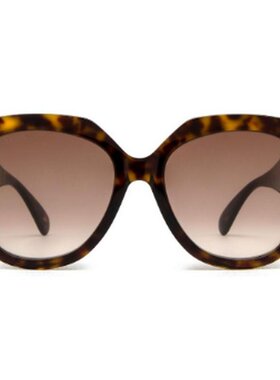GUCCI 女士眼镜 GG1407S003 SS2025 棕色几何框 太阳镜古驰配饰