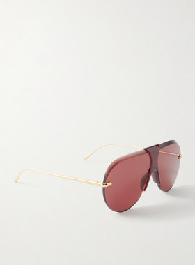 LOEWE 罗意威 女士 飞行员镀金醋纤太阳眼镜 LW40192U30S