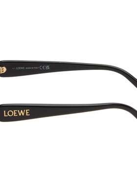 LOEWE 罗意威 男士 黑色 Rectangular Slim 太阳镜 LW40158I5101A