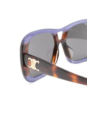 1h可退 潮奢 Celine 思琳 女士 CELINE CAPSULE 紫色太阳眼镜 4S3