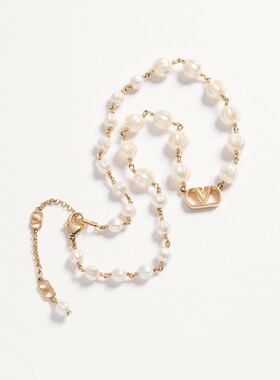 VALENTINO 女士项链 WJ0CC9UXMR5G AW2025 白色 徽标项链