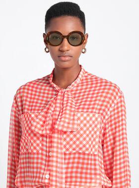 潮奢 LOEWE 罗意威 女士 太阳眼镜 brown棕色 舒适时尚