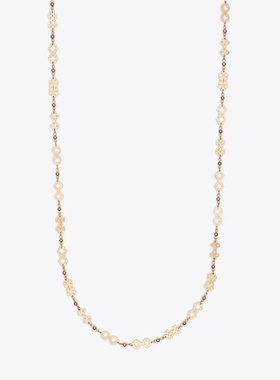 1h可退 TORY BURCH 女士项链 181727720 AW2026 金色 勿忘我长项