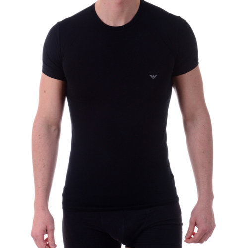 1h可退 香港直邮EMPORIO ARMANI 男士T恤 1110357P745BLACK SS202 - 图0