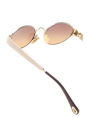 Chloe 蔻依 女士 Holly 金色金属太阳眼镜 CH0355S00254BROWN