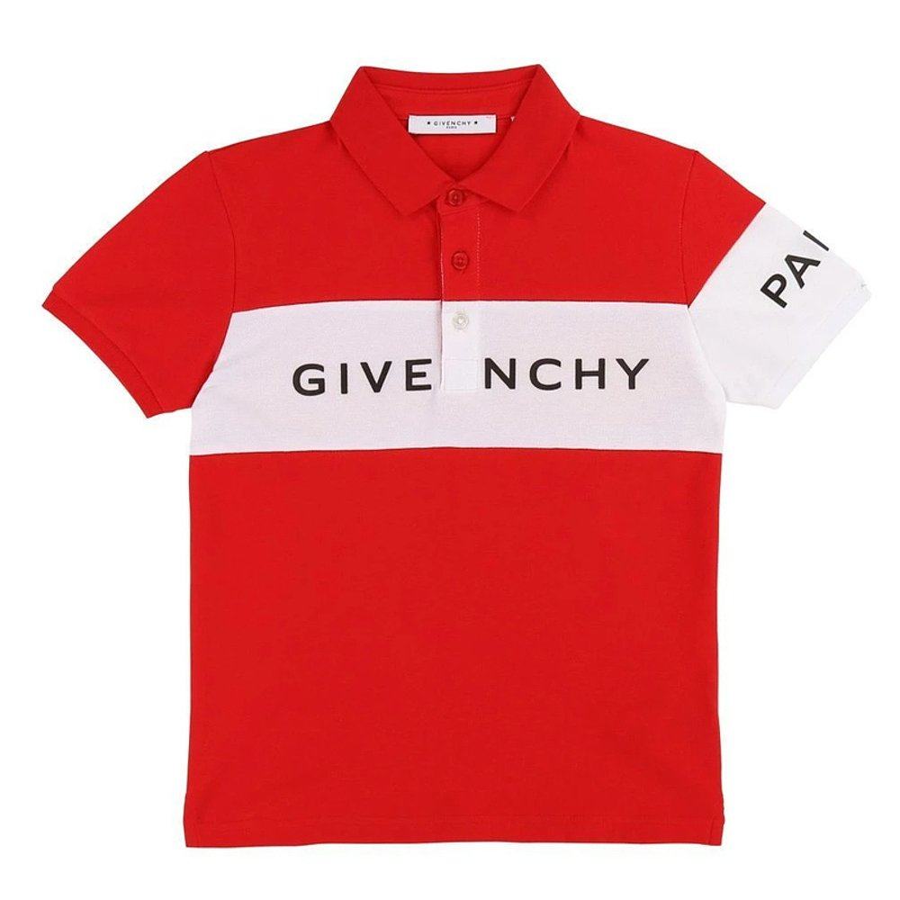 香港直邮givenchy红色棉质马球衫 天猫国际香港直购T恤
