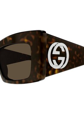 GUCCI 女士太阳镜 GG1842S002 SS2025 黑色 太阳镜眼镜古驰蝴蝶框
