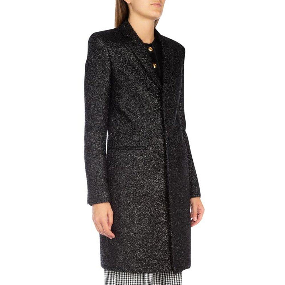 香港直邮圣罗兰黑色单排扣中长大衣 天猫国际香港直购夹克