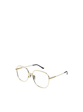 1h可退 GUCCI 女士太阳镜 GG1417OA001 SS2025 黄色 几何框平光镜