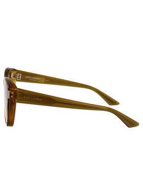 SAINT LAURENT 男士眼镜 SL347F003 SS2025 棕色 全框平光镜