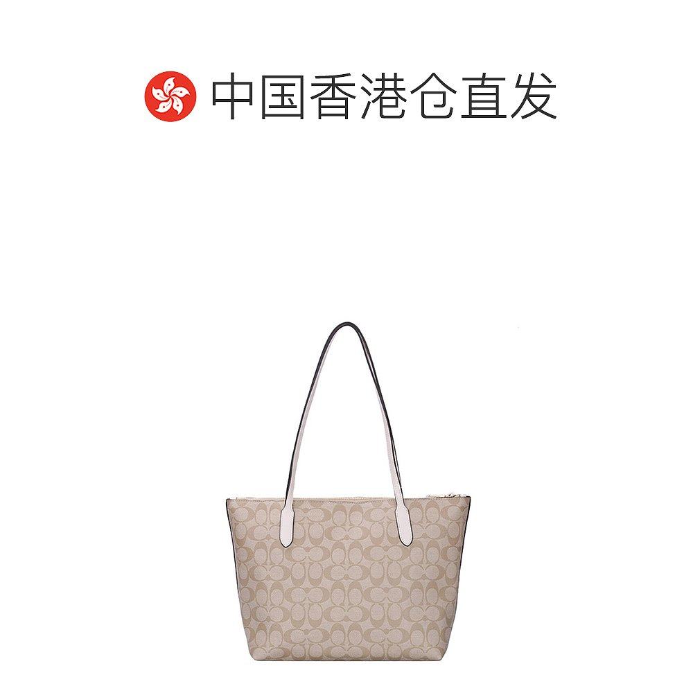 coach女士拼色皮革手提包 天猫国际探物中国香港女士包袋