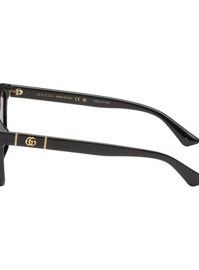 1h可退 潮奢 Gucci 古驰 女士 黑色 Lines Thin 太阳镜 GG0637SK0