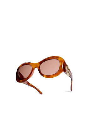 GUCCI 女士眼镜 A0072YJ07402626 AW2026 粉红色 圆框太阳镜