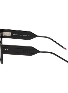 1h可退 潮奢 Thom Browne 汤姆 布朗 男士 黑色太阳镜 UES947AG00