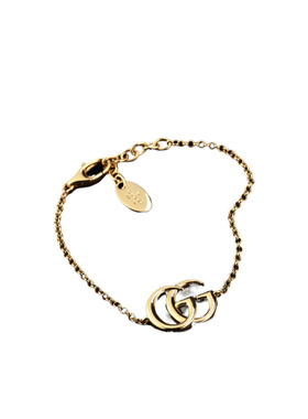 1h可退 GUCCI 女士手链手镯 874634I46000912 CO 金色 GG Marmont