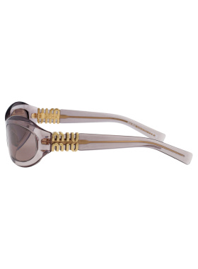 1h可退 MIU MIU 女士太阳镜 0MU14ZS12W20I SS2025 褐色 0MU 14ZS