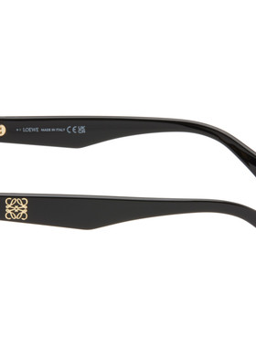 LOEWE 罗意威 男士 黑色 Mini Anagram Oval 太阳镜 LW40190I5401