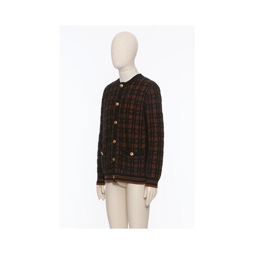香港直邮VALENTINO 男士外套 VKA05YBB0Q10 SS2025 花色 长袖针织 - 图0