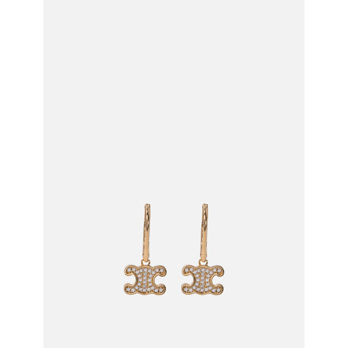 CELINE 女士耳饰 460GC6BZI35OR CO 黄色 徽标耳【付后1h可退】 - 图2