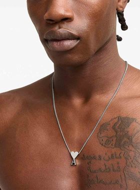 Ami Paris 男士项链 UJW923361900 AW2025 灰色 Ami de Coeur 吊