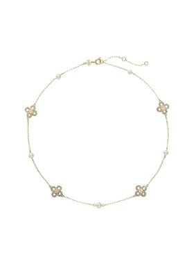 TORY BURCH 女士项链 163711782 SS2025 白色珍珠锁骨链吊坠